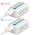Ładowanie akumulatora 9 V kablem USB-C: dioda czerwona podczas ładowania, niebieska po naładowaniu
